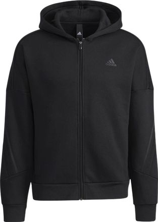 adidas Athleisure Casual Sports Breathable hooded Zipper Jacket Black GT6355