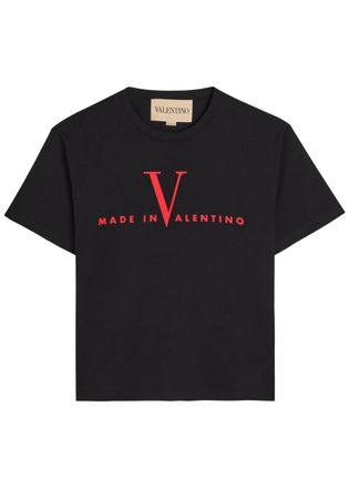 Valentino Garavani Logo-print Cotton T-shirt - Black - XL