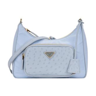 Prada Shoulder Bags, female, Blue, Size: ONE SIZE Shoulder Bags
