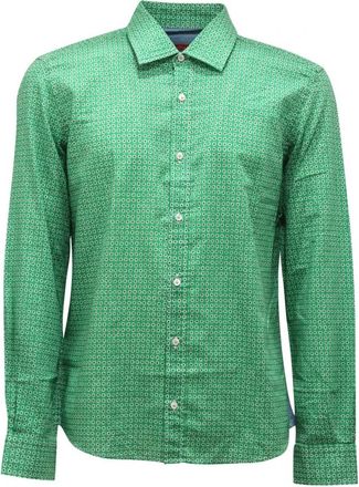 Altea Italiaans Shirt Model 1454086 Col. 03 - Heren - Casual Overhemden - Groen - S - Overhemden