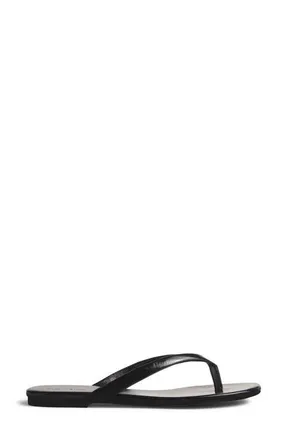 Reformation Amelia Flip Flop in Black Eel at Nordstrom, Size 10.5