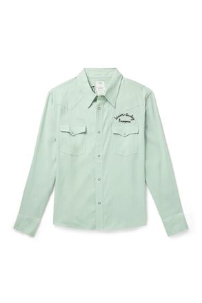 Visvim Four Corners Logo-Embroidered Canvas Western Shirt