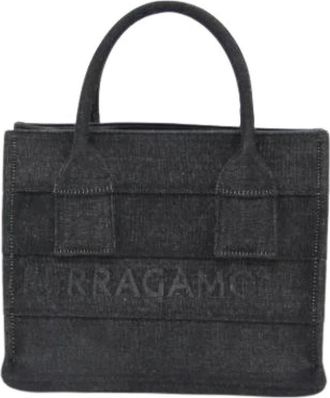 Ferragamo Pre-owned Tote Bag - Dames - Vintage Shopper - Blauw - ONE Size - Vintage