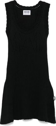 Moschino Abito corto a coste - Nero