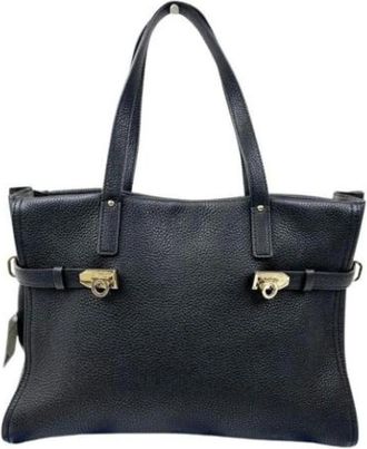 Ferragamo Tweedehands leren schoudertassen - Dames - Vintage Shopper - Zwart - ONE Size - Vintage