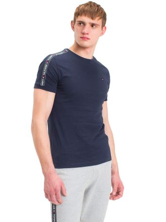 Tommy Hilfiger Mens Rn Tee Ss Um0um00562 T-shirt, Blue (Navy Blazer), S