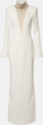 Rebecca Vallance Bridal Melva embellished cr&ecirc;pe gown