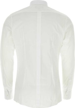 Dolce & Gabbana Mens Stretch Poplin Shirt White