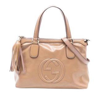 Gucci Pre-owned Handbags, female, Beige, Size: ONE SIZE Pre-owned Soho Working Satchel