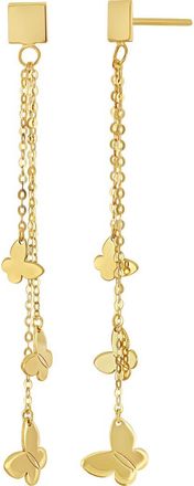 Bony Levy 14K Gold Butterfly Chain Drop Earrings in 14K Yellow Gold at Nordstrom Rack