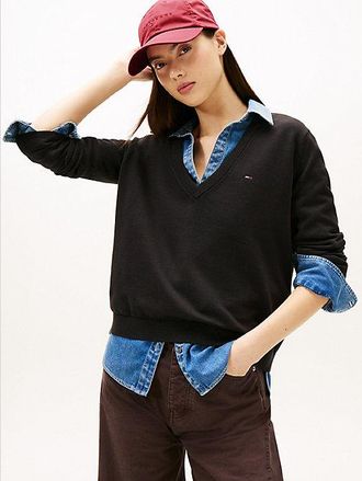 Tommy Hilfiger Jersey de pico con logo bordado