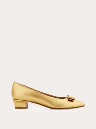 Ferragamo Women Vara bow pump Gold Size 10.5