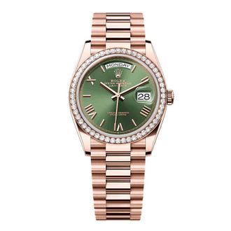 Rolex Day Date Automatic Chronometer Diamond Watch M128345RBR-0085