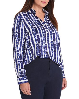 Nic+Zoe NIC & ZOE Plus Shibori Stripe Top