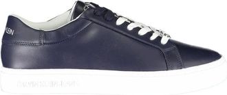 Calvin Klein Schoenen, Heren, Blauw, 44 EU, Leer, Low-top Sneaker
