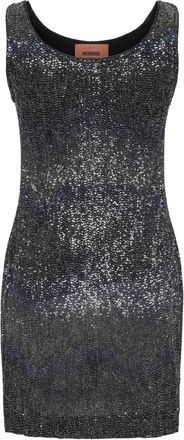 Missoni Metallic Knit Mini Jurk - Dames - Feestkleedjes - Veelkleurig - 3XS - Leer - Kleedjes