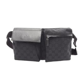Gucci Vintage, unisex, Zwart, ONE Size, Leer, Pre-owned Canvas Fanny Pack