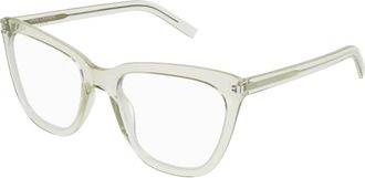 Saint Laurent Transparant Groene Brillenmonturen - unisex - Brillen - Grijs - 53 MM - Accessoires