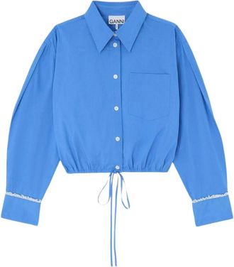 Ganni Mujer, Blusas y Camisas, Azul, Talla: XS