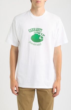 Carhartt Work in Progress Dont Snitch Organic Cotton T-Shirt in White at Nordstrom, Size X-Large