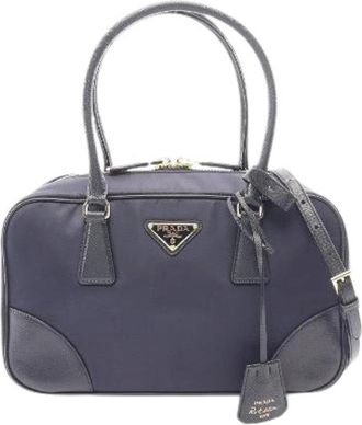 Prada Pre-owned Re-Edition 1978 Re-Nylon Tessuto+Saffiano borsa 2way - - Pre-owned - Donna - Blu - ONE SIZE
