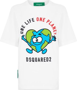 Dsquared2 Buddy Earth logo T-shirt