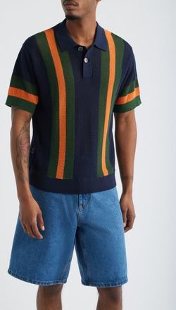 Obey Seth Polo Sweater in Dark Navy Multi at Nordstrom, Size Small