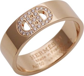 Herm&egrave;s Pink Gold Pink Gold (18K) Band Ring (Pre-Owned)