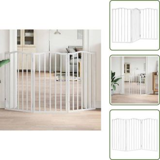 vidaXL Cancello per cani da interno - vidaXL Cancello per Cani Pieghevole 3 Pannelli Bianco 150 cm Pioppo - Cancello per cani da soggiorno