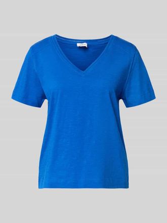 s.Oliver Red Label Relaxed Fit T-Shirt aus reiner Baumwolle in Royal, Gr&ouml;&szlig;e 34