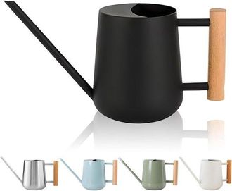 OEM Jarra De Agua De 900 Ml (30 Oz), Boquilla Larga, Acero Inoxidable, Para Plantas De Interior Y Bons&aacute;is, Negra