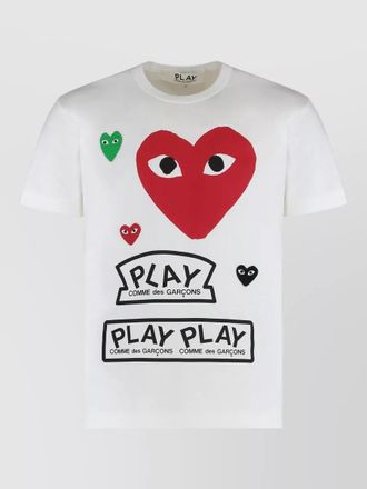 Comme Des Gar&ccedil;ons cotton logo t shirt crew neck graphic