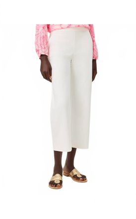 Lilly Pulitzer Sarissa Crop Straight Pants In Resort White