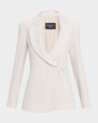 Emporio Armani Single-Button Armure Blazer