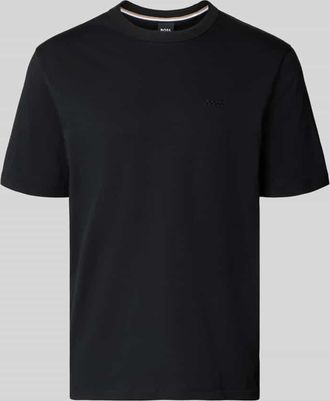 HUGO BOSS Regular Fit T-Shirt aus reiner Baumwolle Modell H-TAUT 15 in Black, Gr&ouml;&szlig;e XXXL