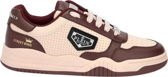 Philipp Plein Schoenen, unisex, Roze, 41 EU, Low-Top Sneakers Street King