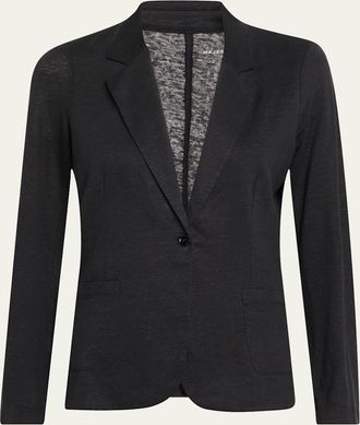 Majestic Filatures Stretch Linen One-Button Blazer