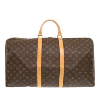 Louis Vuitton Pre-owned Weekend Bags, female, Brown, Size: ONE SIZE Pre-owned Keepall 55