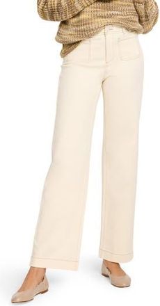 Nic+Zoe Patch Pocket High Waist Wide Leg Jeans in Canvas at Nordstrom Rack, Size 31