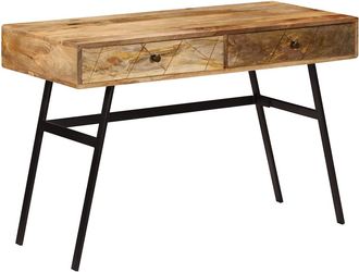 vidaXL Escritorio Con Cajones Madera Maciza De Mango 110x50x76 Cm Vidaxl