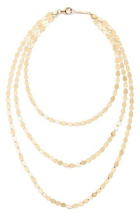 Lana Jewelry Nude Stiletto Layered Anklet in Yellow Gold at Nordstrom, Size 10