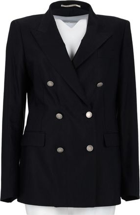 Tagliatore Tailored Double-Breasted Jacket With Metallic Accents