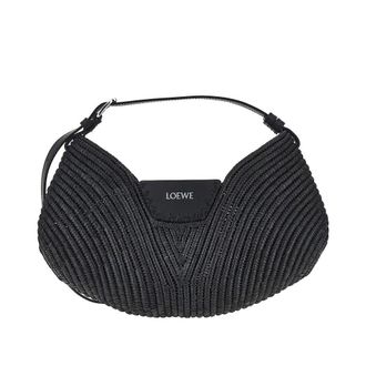 Loewe Raffia and leather medium Swing bag Woman One Size