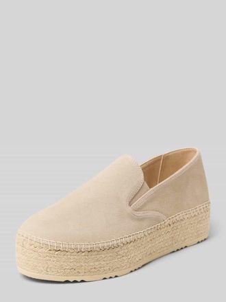 Espadrij Espadrilles aus Leder mit Plateausohle in Beige, Gr&ouml;&szlig;e 37