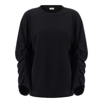 Dries Van Noten Tops, Dames, Zwart, XS, Katoen, Heynas T-Shirt