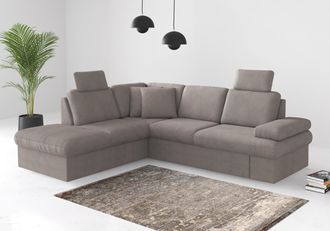 Sit&more Ecksofa »Moreno L-Form, B: 238 cm« mit Armteilverstellung, optional Bettfunktion