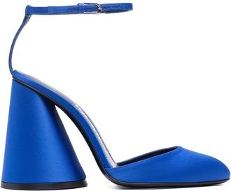 The Attico Luz 105mm pumps - women - Calf Leather/Fabric/Calf Leather/Fabric - 36.5 - Blue
