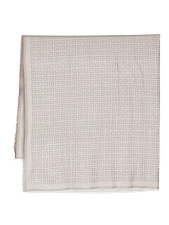 Givenchy monogram-print scarf - Grey