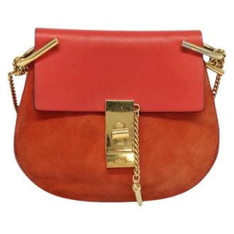 Chlo&eacute; Pre-owned Cross Body Bags, female, Red, Size: ONE SIZE Pre-owned Drew Crossbody Bag