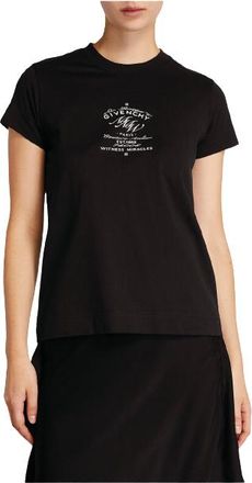 Givenchy black t-shirt with white front logo Size XS